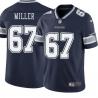 Navy Wyatt Miller Cowboys #67 Stitched American Football Jersey Custom Sewn-on Patches Mens Womens Youth