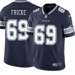 Navy Ben Fricke Cowboys #69 Stitched American Football Jersey Custom Sewn-on Patches Mens Womens Youth