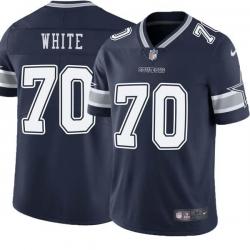 Navy Bob White Cowboys #70 Stitched American Football Jersey Custom Sewn-on Patches Mens Womens Youth