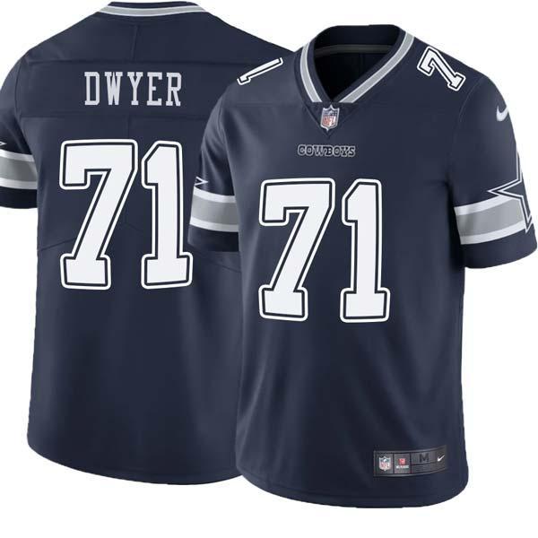 Navy Mike Dwyer Cowboys #71 Stitched American Football Jersey Custom Sewn-on Patches Mens Womens Youth