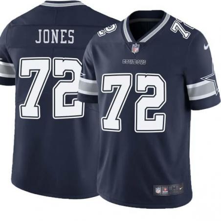 Navy Too Tall Jones Cowboys #72 Stitched American Football Jersey Custom Sewn-on Patches Mens Womens Youth