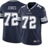 Navy Too Tall Jones Cowboys #72 Stitched American Football Jersey Custom Sewn-on Patches Mens Womens Youth