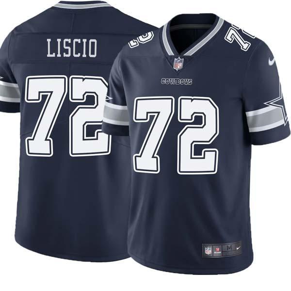 Navy Tony Liscio Cowboys #72 Stitched American Football Jersey Custom Sewn-on Patches Mens Womens Youth