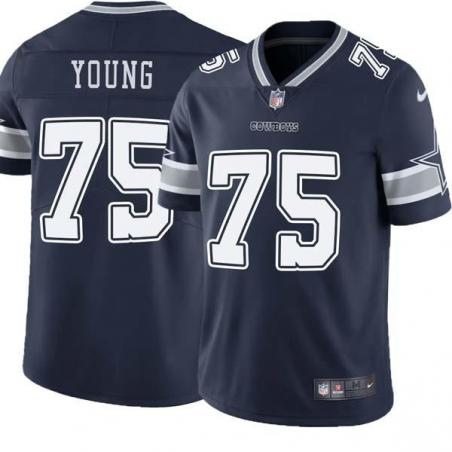 Navy Ryan Young Cowboys #75 Stitched American Football Jersey Custom Sewn-on Patches Mens Womens Youth