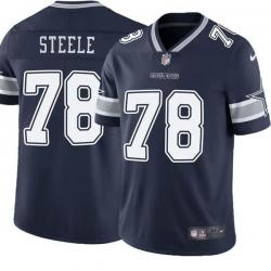 Navy Terence Steele Cowboys #78 Stitched American Football Jersey Custom Sewn-on Patches Mens Womens Youth