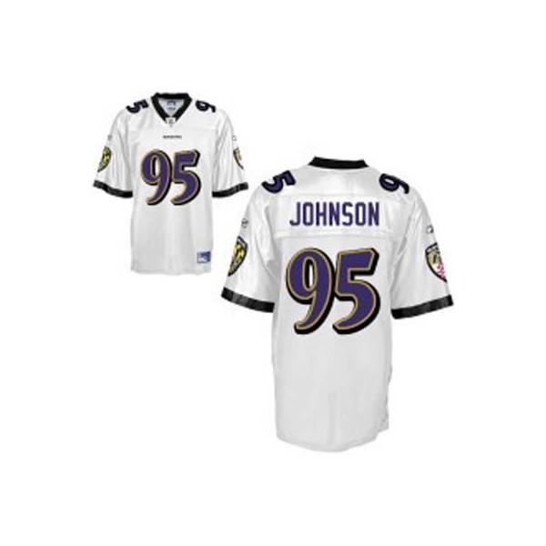 Jarret Johnson Baltimore Football Jersey - Baltimore #95 Football Jersey(White)