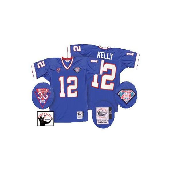 Jim Kelly Buffalo Football Jersey - Buffalo #12 Football Jersey(Blue Throwback)