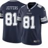 Navy Patrick Jeffers Cowboys #81 Stitched American Football Jersey Custom Sewn-on Patches Mens Womens Youth