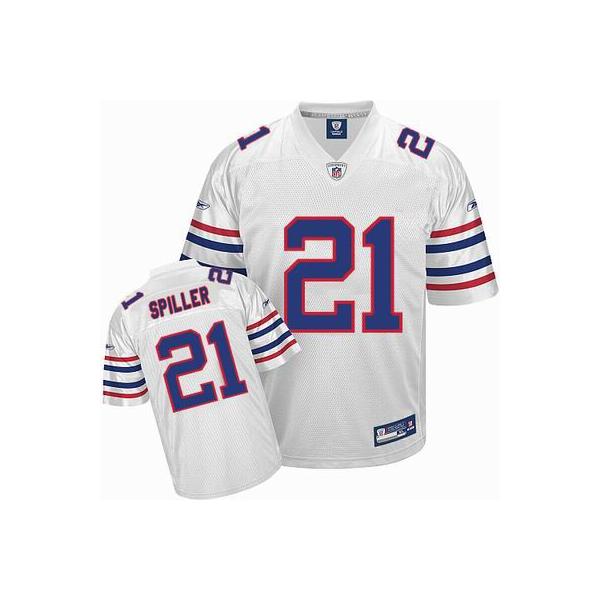 C J Spiller Buffalo Football Jersey - Buffalo #21 Football Jersey(Full White)