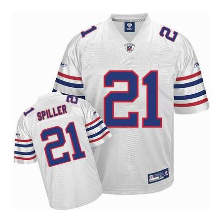 C J Spiller Buffalo Football Jersey - Buffalo #21 Football Jersey(Full White)