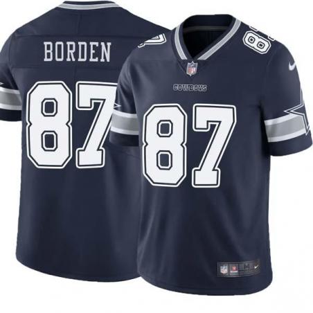 Navy Nate Borden Cowboys #87 Stitched American Football Jersey Custom Sewn-on Patches Mens Womens Youth