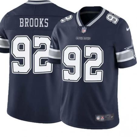 Navy Jermaine Brooks Cowboys #92 Stitched American Football Jersey Custom Sewn-on Patches Mens Womens Youth