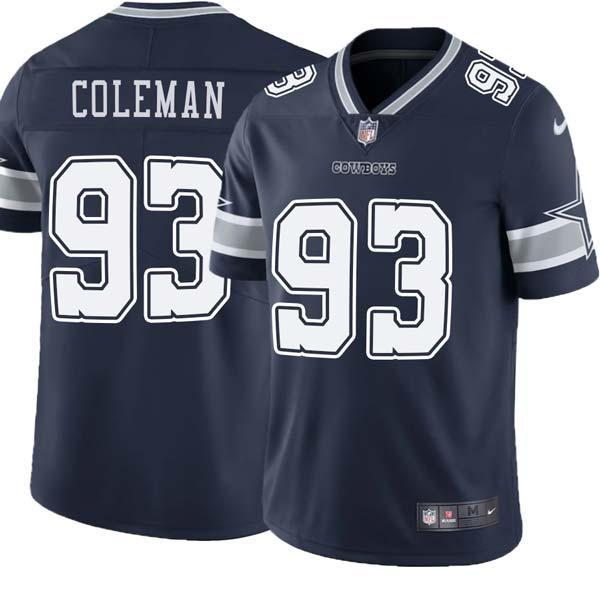 Navy Kenyon Coleman Cowboys #93 Stitched American Football Jersey Custom Sewn-on Patches Mens Womens Youth