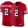 Red Throwback Ralf Mojsiejenko 49ers Jersey Custom Sewn-on Patches Mens Womens Youth