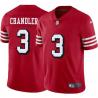 Red Throwback Jeff Chandler 49ers Jersey Custom Sewn-on Patches Mens Womens Youth