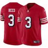 Red Throwback Jeff Reed 49ers Jersey Custom Sewn-on Patches Mens Womens Youth