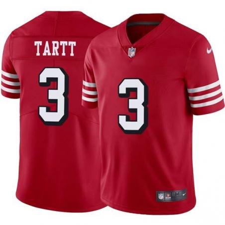 Red Throwback Jaquiski Tartt 49ers Jersey Custom Sewn-on Patches Mens Womens Youth