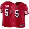 Red Throwback David Carr 49ers Jersey Custom Sewn-on Patches Mens Womens Youth