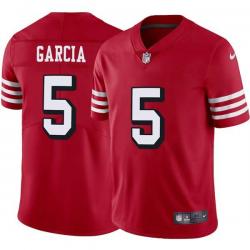 Red Throwback Jeff Garcia 49ers Jersey Custom Sewn-on Patches Mens Womens Youth