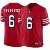 Red Throwback Matt Cavanaugh 49ers Jersey Custom Sewn-on Patches Mens Womens Youth