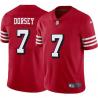 Red Throwback Ken Dorsey 49ers Jersey Custom Sewn-on Patches Mens Womens Youth