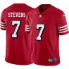 Red Throwback Mark Stevens 49ers Jersey Custom Sewn-on Patches Mens Womens Youth