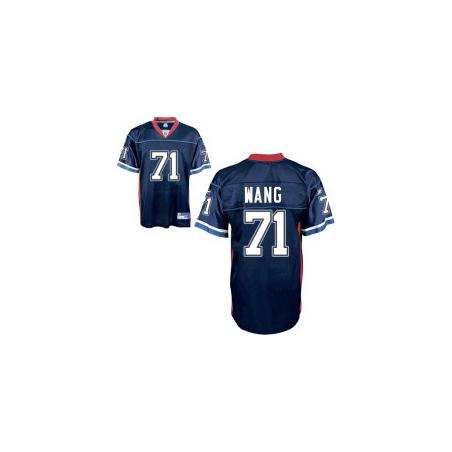 Ed Wang Blue Buffalo Football Jersey - Buffalo #71 Football Jersey(Navy)