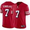 Red Throwback Tony Zendejas 49ers Jersey Custom Sewn-on Patches Mens Womens Youth