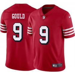 Red Throwback Robbie Gould 49ers Jersey Custom Sewn-on Patches Mens Womens Youth