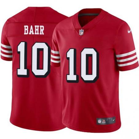 Red Throwback Matt Bahr 49ers Jersey Custom Sewn-on Patches Mens Womens Youth