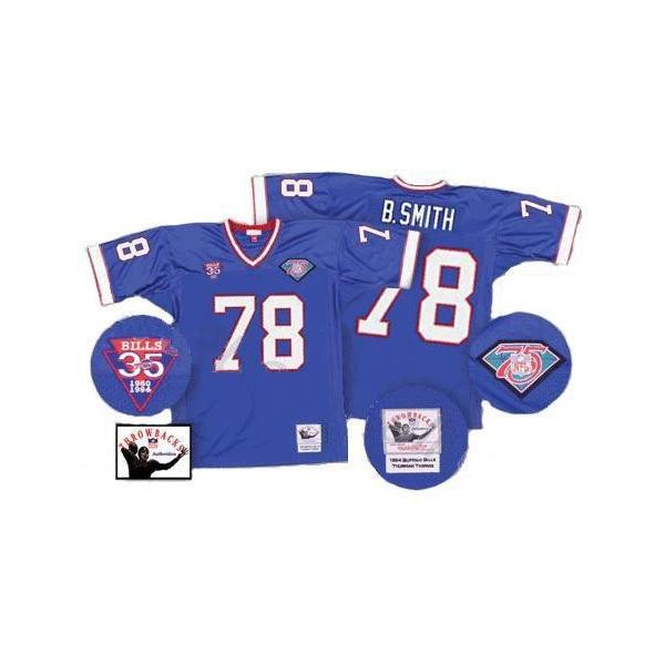 Bruce Smith Buffalo Football Jersey - Buffalo #78 Football Jersey(Blue Throwback)