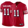 Red Throwback Bob Gagliano 49ers Jersey Custom Sewn-on Patches Mens Womens Youth