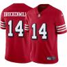 Red Throwback Jim Druckenmiller 49ers Jersey Custom Sewn-on Patches Mens Womens Youth