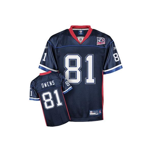 Terrell Owens Buffalo Football Jersey - Buffalo #81 Football Jersey(Navy 50th)