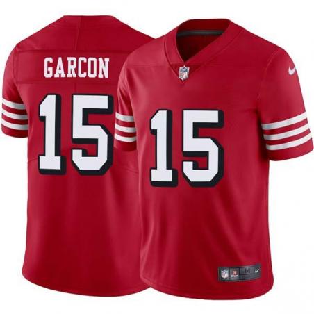 Red Throwback Pierre Garcon 49ers Jersey Custom Sewn-on Patches Mens Womens Youth