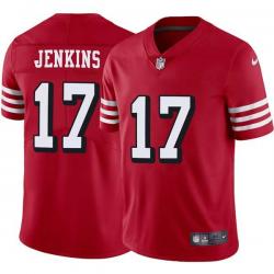 Red Throwback A.J. Jenkins 49ers Jersey Custom Sewn-on Patches Mens Womens Youth