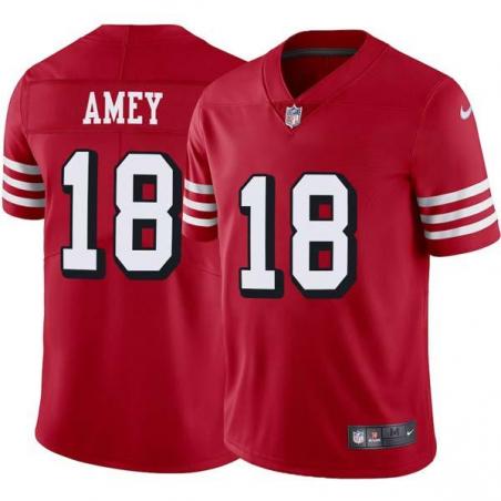 Red Throwback Otis Amey 49ers Jersey Custom Sewn-on Patches Mens Womens Youth