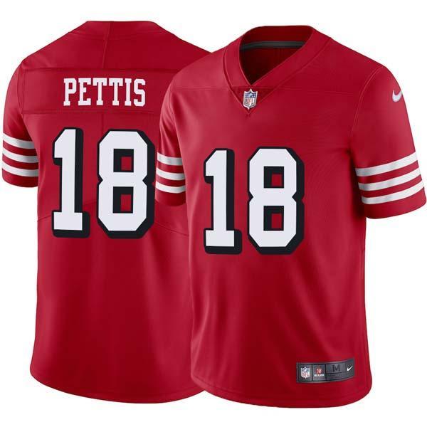 Red Throwback Dante Pettis 49ers Jersey Custom Sewn-on Patches Mens Womens Youth