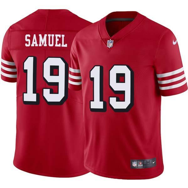 Red Throwback Deebo Samuel 49ers Jersey Custom Sewn-on Patches Mens Womens Youth