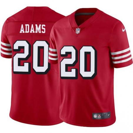 Red Throwback Mike Adams 49ers Jersey Custom Sewn-on Patches Mens Womens Youth