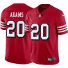 Red Throwback Mike Adams 49ers Jersey Custom Sewn-on Patches Mens Womens Youth