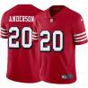 Red Throwback Terry Anderson 49ers Jersey Custom Sewn-on Patches Mens Womens Youth