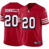 Red Throwback George Donnelly 49ers Jersey Custom Sewn-on Patches Mens Womens Youth