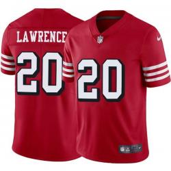 Red Throwback Amos Lawrence 49ers Jersey Custom Sewn-on Patches Mens Womens Youth