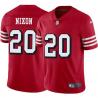 Red Throwback Tory Nixon 49ers Jersey Custom Sewn-on Patches Mens Womens Youth