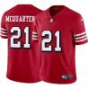 Red Throwback R.W. McQuarters 49ers Jersey Custom Sewn-on Patches Mens Womens Youth