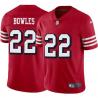 Red Throwback Todd Bowles 49ers Jersey Custom Sewn-on Patches Mens Womens Youth