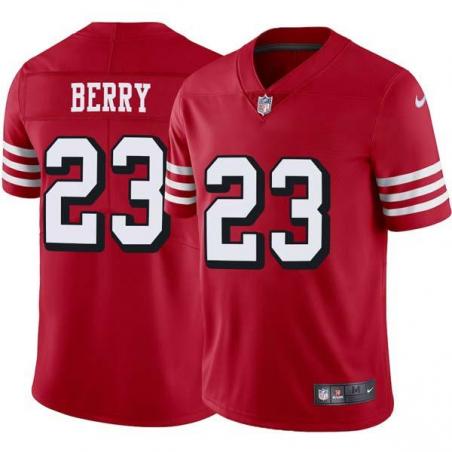 Red Throwback Rex Berry 49ers Jersey Custom Sewn-on Patches Mens Womens Youth