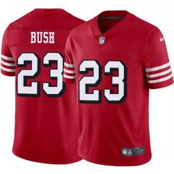 Red Throwback Reggie Bush 49ers Jersey Custom Sewn-on Patches Mens Womens Youth