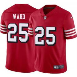 Red Throwback Jimmie Ward 49ers Jersey Custom Sewn-on Patches Mens Womens Youth